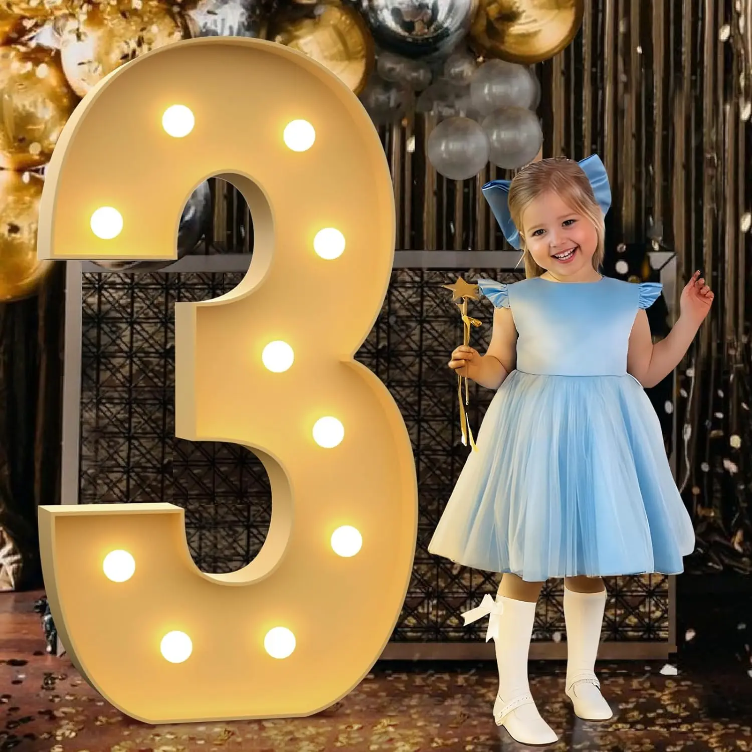 

Светящиеся цифры для декора 4 фута