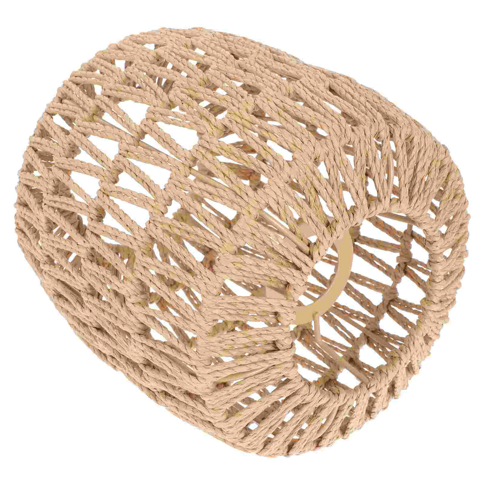 

1pc Delicate Pendant Lamp Cover Decorative Rattan Creative Rattan Lampshade Bedside Screen