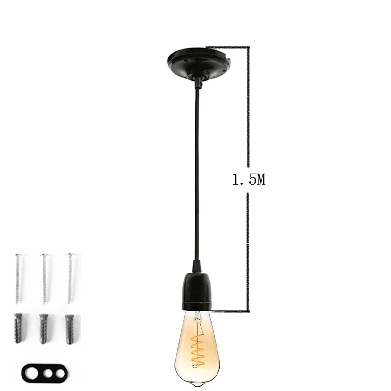 Edison Ceramic Lamp Cap With Ceiling DIY Decorative Ceramic Hanging Light Assembly Cafe Restaurant Decorative Pendant Lamp images - 6