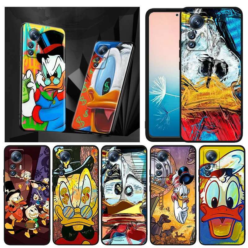 

Cute Donald Duck Cartoon Phone Case For Xiaomi Mi 13 12T 12S 12X 12 11 11T 11i 10T 10 Pro Lite Ultra 5G Black Funda TPU Cover