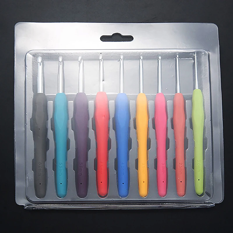 Эргономичные разноцветные крючки для вязания, спицы для вязания из пряжи 2-8 мм со стандартным цветом 87HA