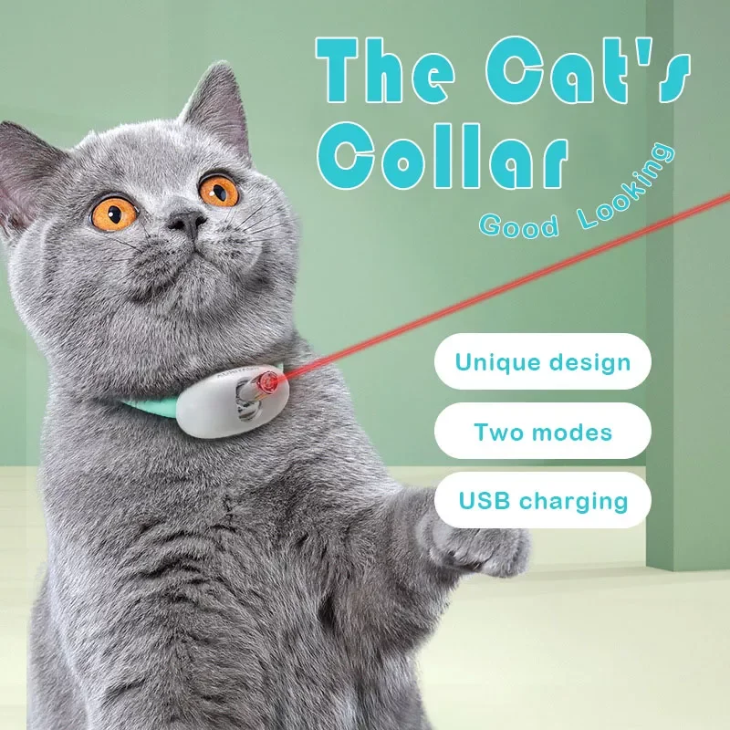 

Smart Amusing Collar for Kitten Interactive Cat Toys Wearable Automatic Cat Toys with LED Lights Pet Exercise Toys