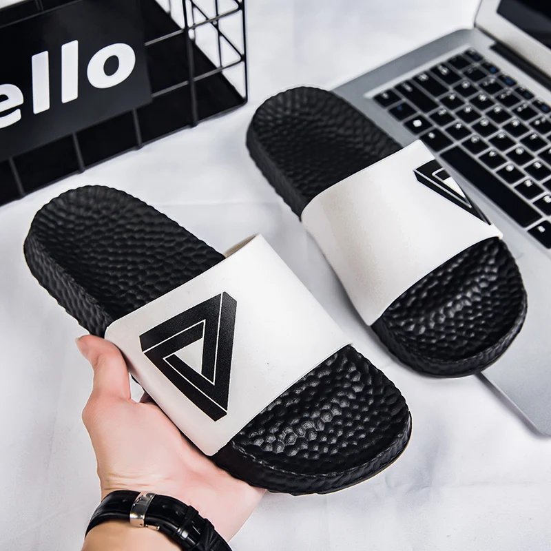 Сандалии мужские на толстой подошве мягкие шлепанцы сланцы Повседневная пляжная