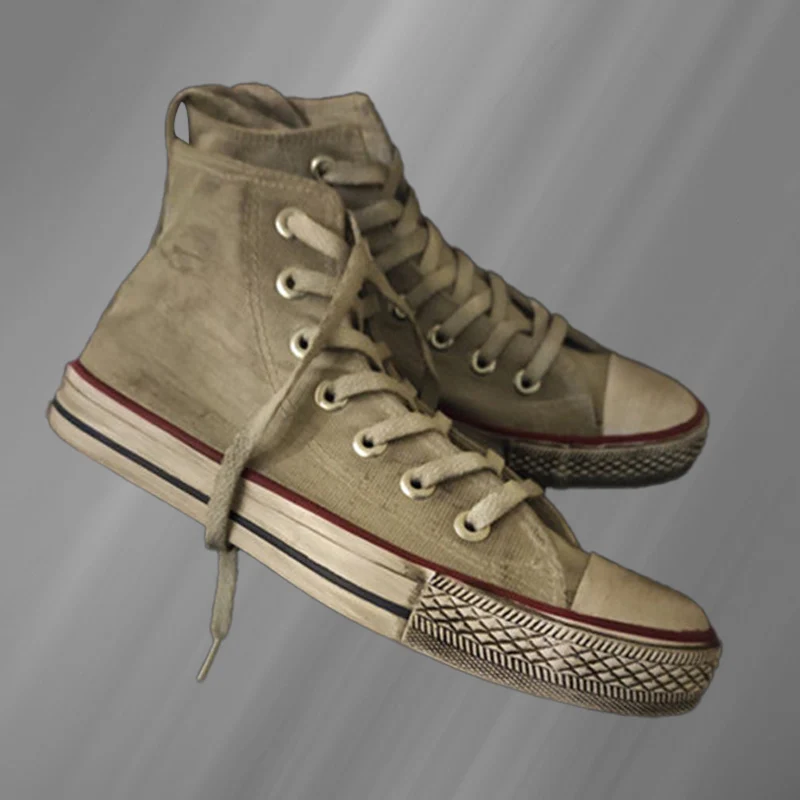 

Dirty old dirty high-top canvas shoes hip-hop beggar sneakers classic handmade dirty comfortable vulcanized shoes 35-46