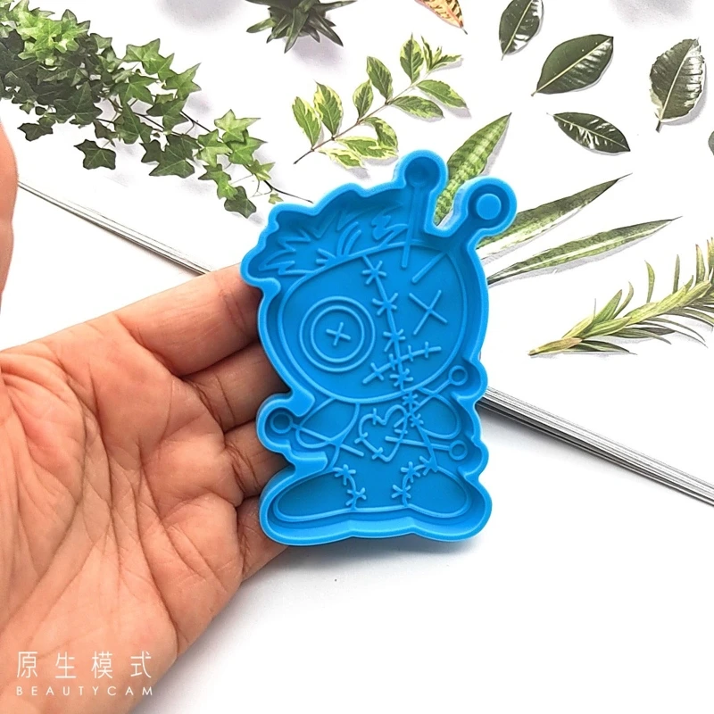DIY брелок для ключей силиконовая форма кристаллическая литья из эпоксидной смолы