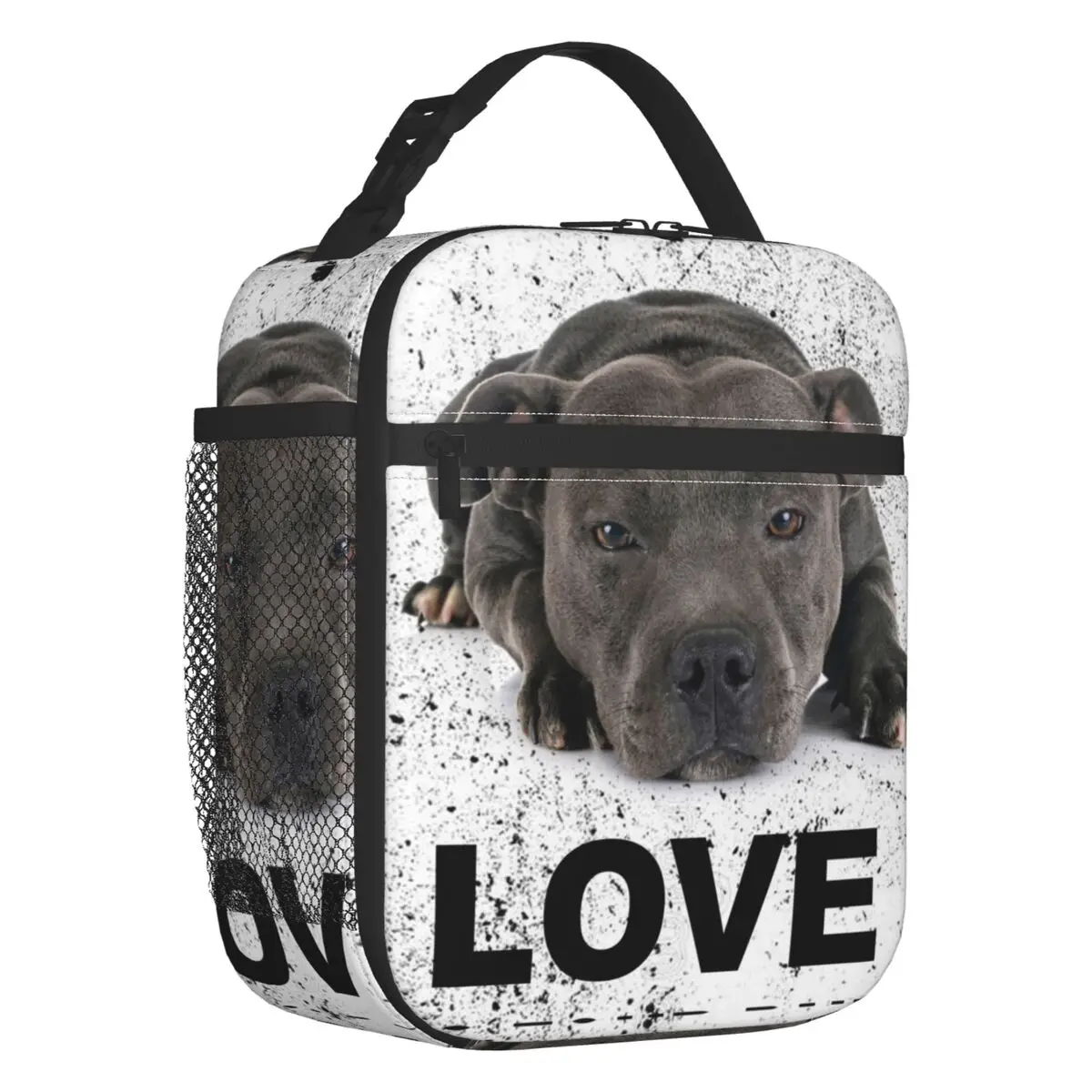 

Staffordshire Bull Terrier Dog Insulated Lunch Tote Bag for Women EBT Cute Love Resuable Cooler Thermal Food Lunch Box School