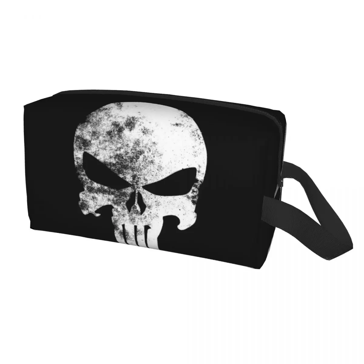 

Винтажная женская косметичка с рисунком черепа