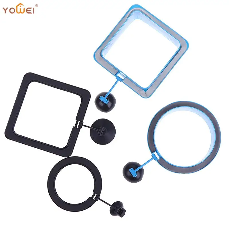 

Aquarium Fish Feeding Ring Fish Tank Mariculture Fishes Floating Food Feeder Circle with Suction Cup for Guppy Betta Goldfish