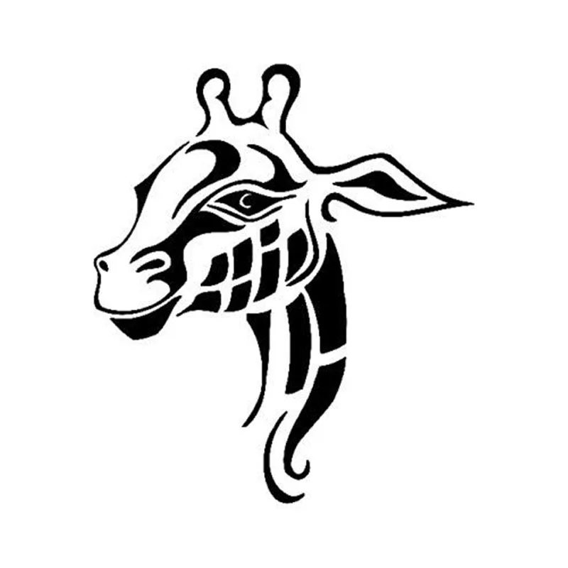 

CTCM 16.3x19cm tribal giraffe jungle car sticker personalized motorcycle shape waterproof vinyl decal, covering scratches