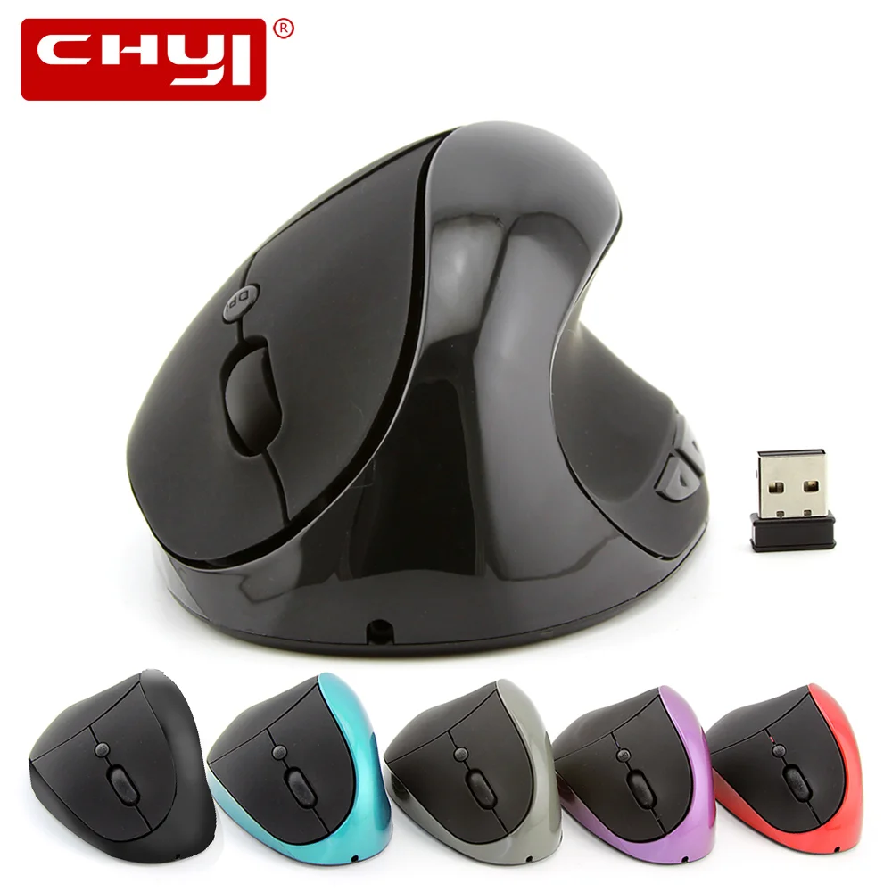 

CHYI Ergonomic Vertical Wireless Rechargeable Mouse Gaming Computer Mause USB Optical Silent Mini Gamer Mice For Laptop PC