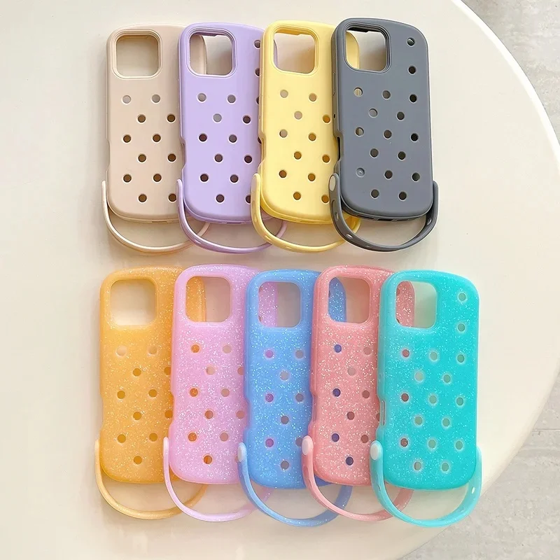 Фото Для iPhone 17 16 15 14 13 Pro Max Air Case: силиконовый чехол с отверстиями для шармов, охлаждающий, с ремешком на запястье, противоударный, с задней крышкой из поликарбоната №4