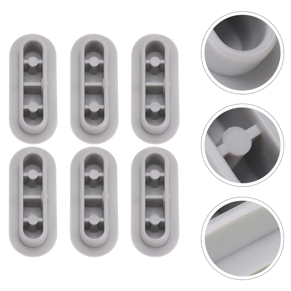 

6 Pcs Toilet Gasket Seat Cushioning Mat Anti- Gasket Anti- Gaskets Plastic For