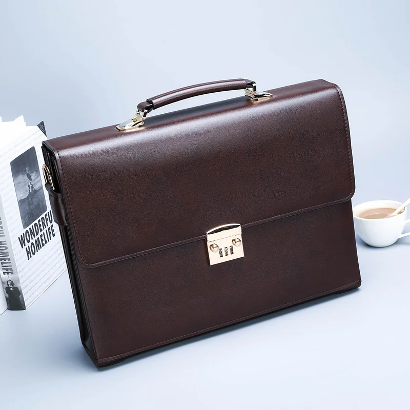 2023 Business Briefcase Password Lock Men Messenger Bag Men's Handbags Handmade Men's Shoulder Bag Casual Laptop bag