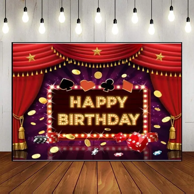 Фон для вечеринки казино ночное украшение настенный фон индивидуальный покер