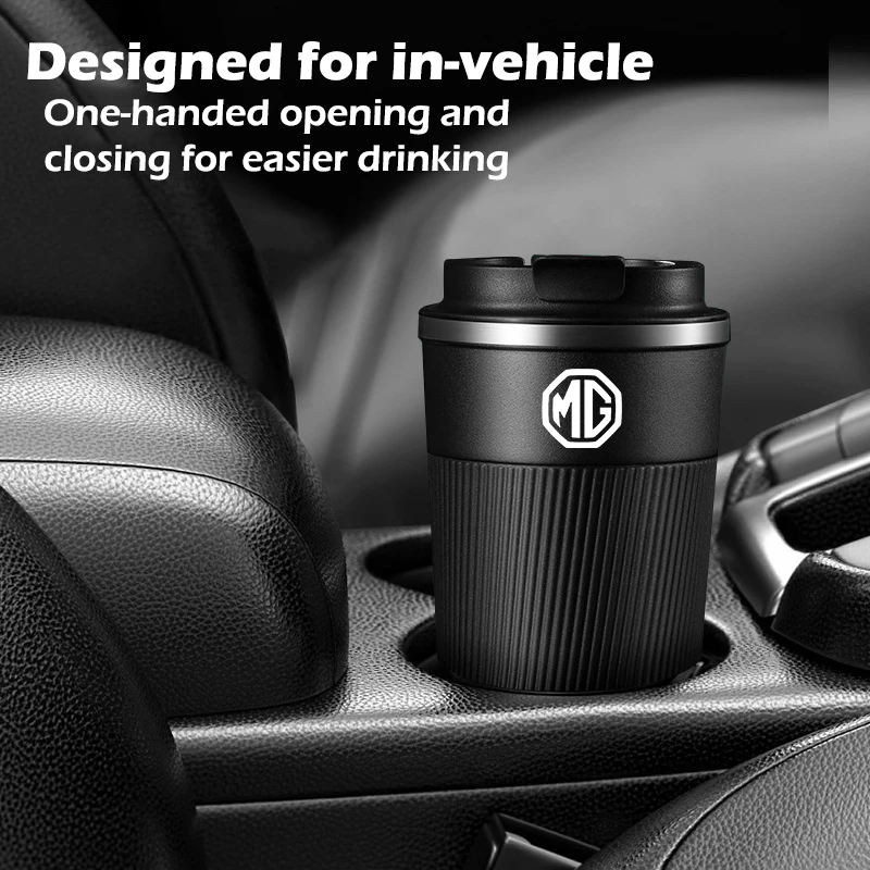 

500ML Stainless Steel Vacuum Car Coffee Mug Car Hot/Iced Coffee Cup For MG ZS 5 6 350 Tf ZR MGF GS 3 7 ZT MGR Car Accessories