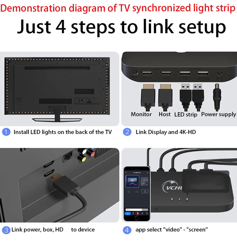 Светодиодная лента для синхронизации ТВ ПК USB RGB |