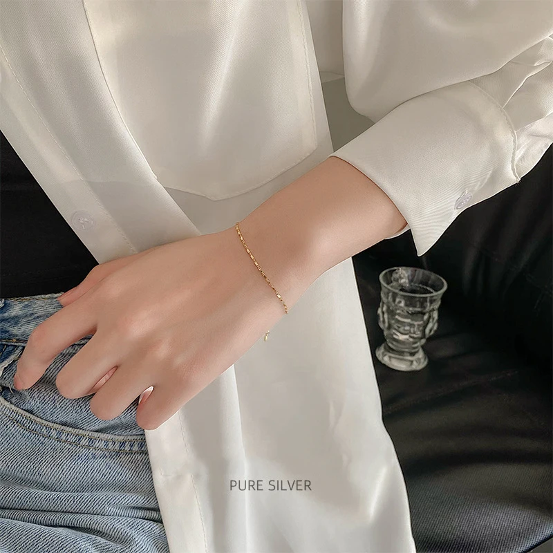 Женский браслет-цепочка из серебра 925 пробы