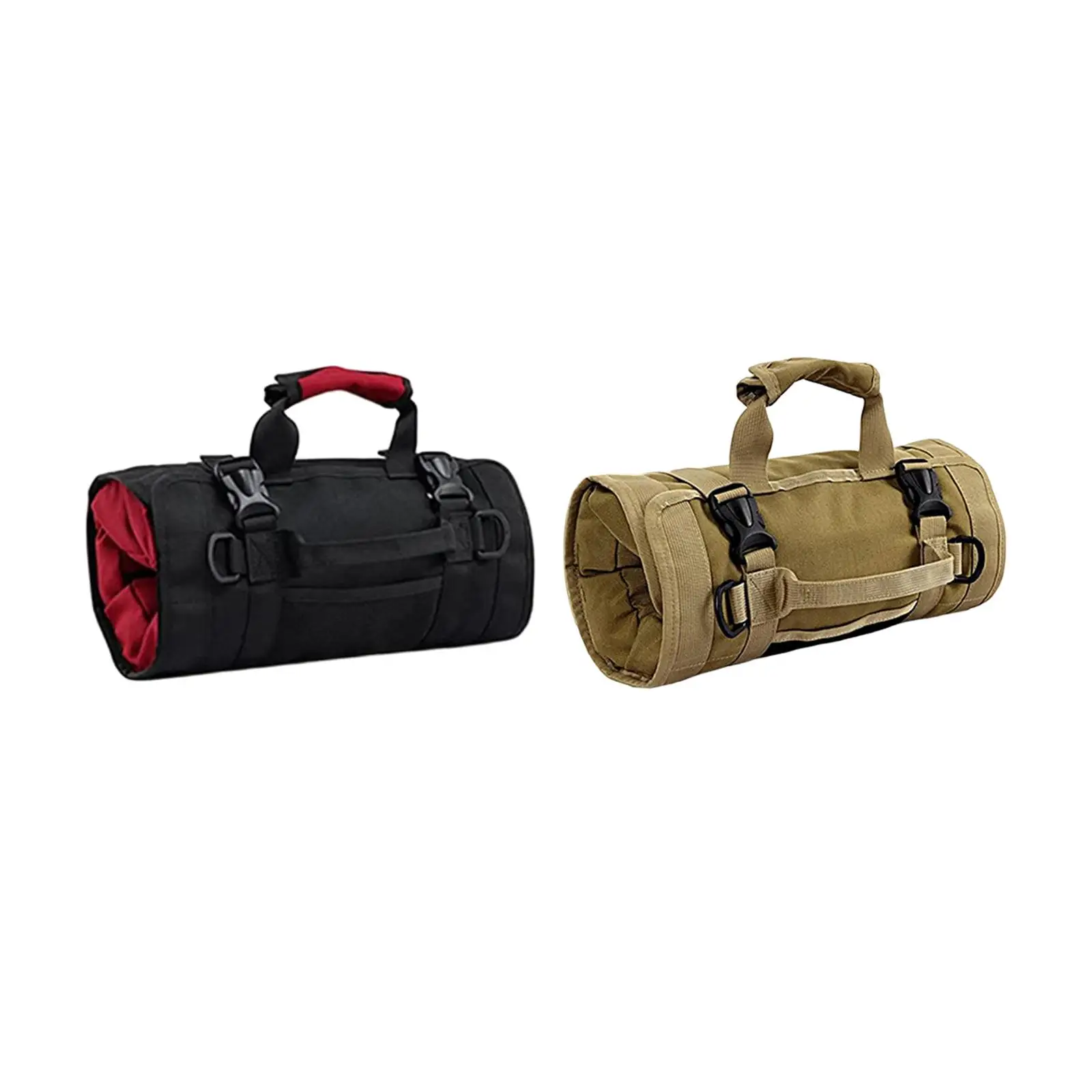 

Multi Purpose Roll up Tool Bag Organizer with 5 Different Pouches Quick Released Buckle for Secure Closure Professional Compact