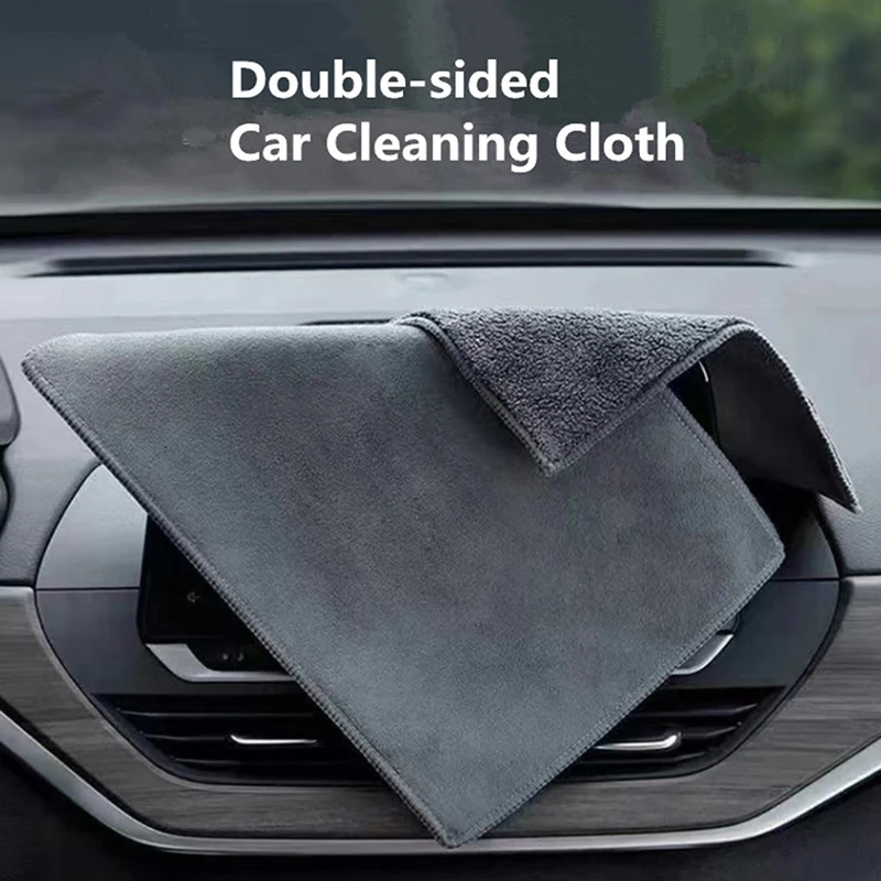 

Absorbent Car Drying Towel Suede Coral Velvet Double-sided Car Cleaning Cloth Multipurpose Auto Towel Car Accessories