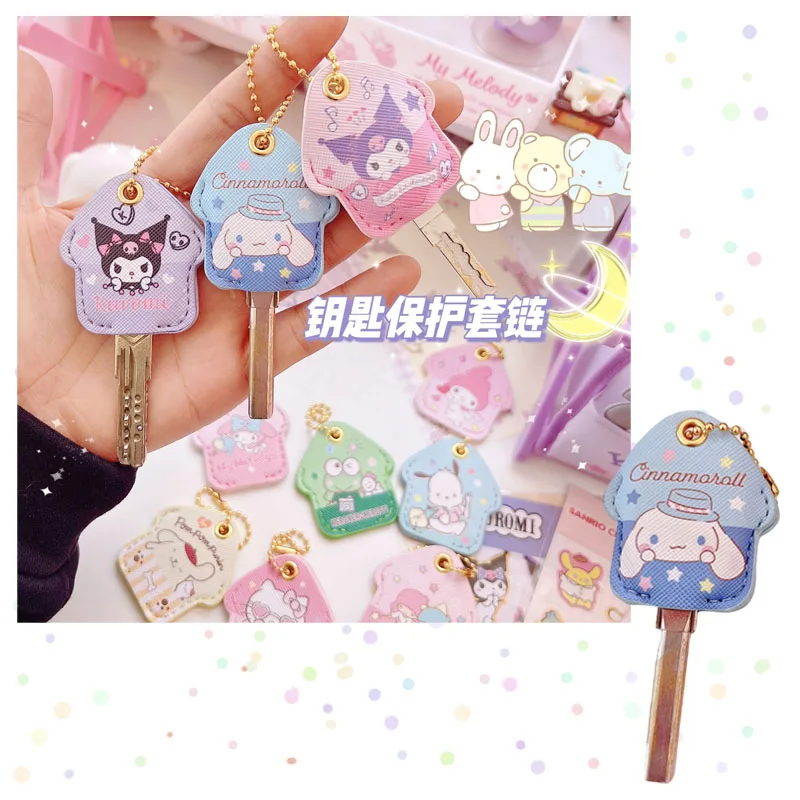 

Защитный чехол для ключей с мультяшным аниме Purin Dog My Melody Kuromi Kt Cat Kawaii, милый брелок