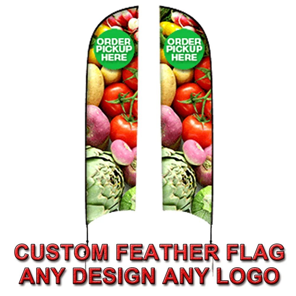 Custom Feather Flags - Personalized Advertising Banners for Your Business Single and Double sided-Free Shipping