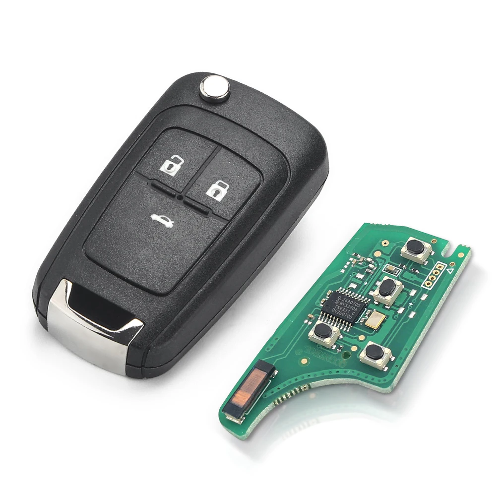 

KEYYOU 2/3/4 кнопки складной дистанционный автомобильный брелок для Chevrolet Cruze Malibu Aveo Spark Sail orlando Key 433 МГ...