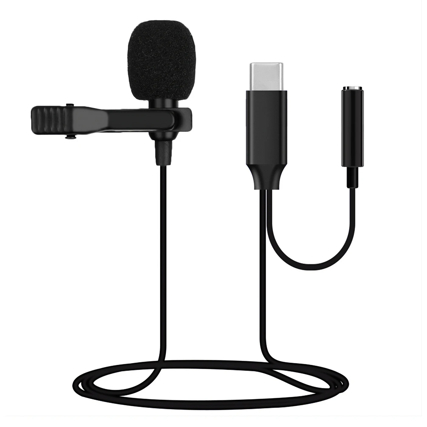 

Петличный микрофон Goodly Clip-on, разъем Type-C, всенаправленный с ветрозащит