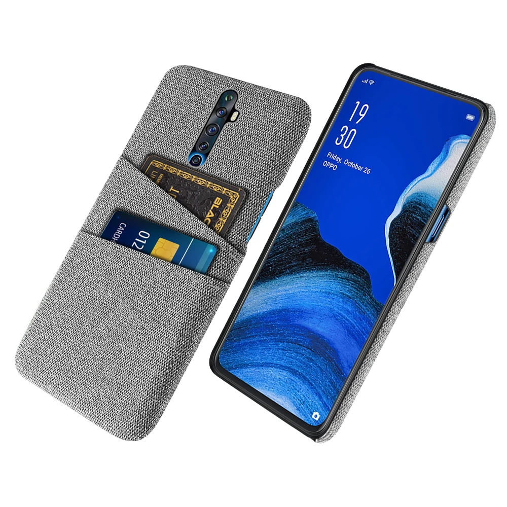 

Cloth Case For OPPO Reno Case Reno2 Z 2Z 3 Pro Luxury Fabric Dual Card Cover For OPPO Reno2 Z 2Z Funda Coque Wallet Capa Reno2z