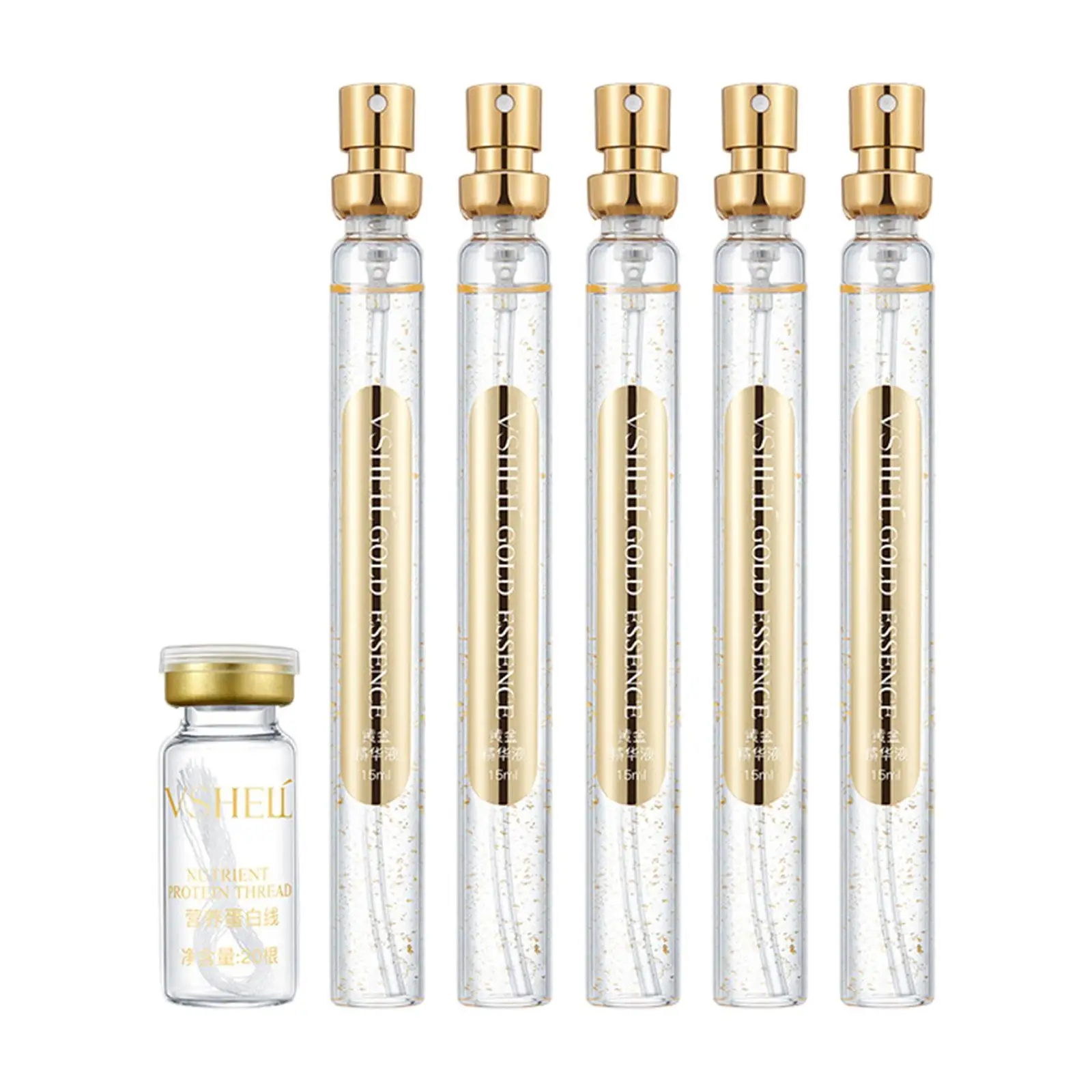 

24K Gold Face Serum Active Collagen Silk Thread Facial Essence Anti-Aging Smoothing Firming Moisturizing Hyaluronic Skin Care