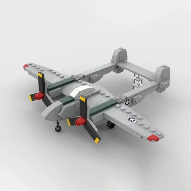 Известная военная серия Moc, строительный блок, масштаб 1:72, P-38J, модель молнии, технологические кирпичи, сделай сам, сборка, самолет, игрушки, подарки (art.: 3920cee09b4e9) - 3920cee09b4e9