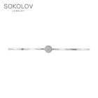 Браслет SOKOLOV из серебра с фианитами, Серебро, 925, Браслеты на руку, Оригинальная продукция