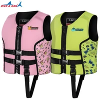 professional neoprene life jacket childrens buoyancy vest water sports swimming auxiliary learning swimming life jacket 2022