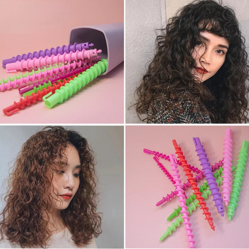 21/22pcs/set Hair Perm Rod Curler and Rollers New Spiral Hair Styling Tools DIY Curly Hair Barber Salon Hairdressing Accessories