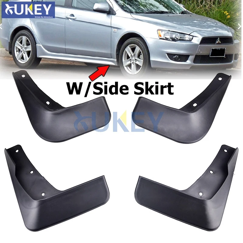 

4x автомобильные передние и задние брызговики для Mitsubishi Lancer 2009 2010 2011 с боковой рубашкой, брызговики, брызговики, брызговики, стиль колес