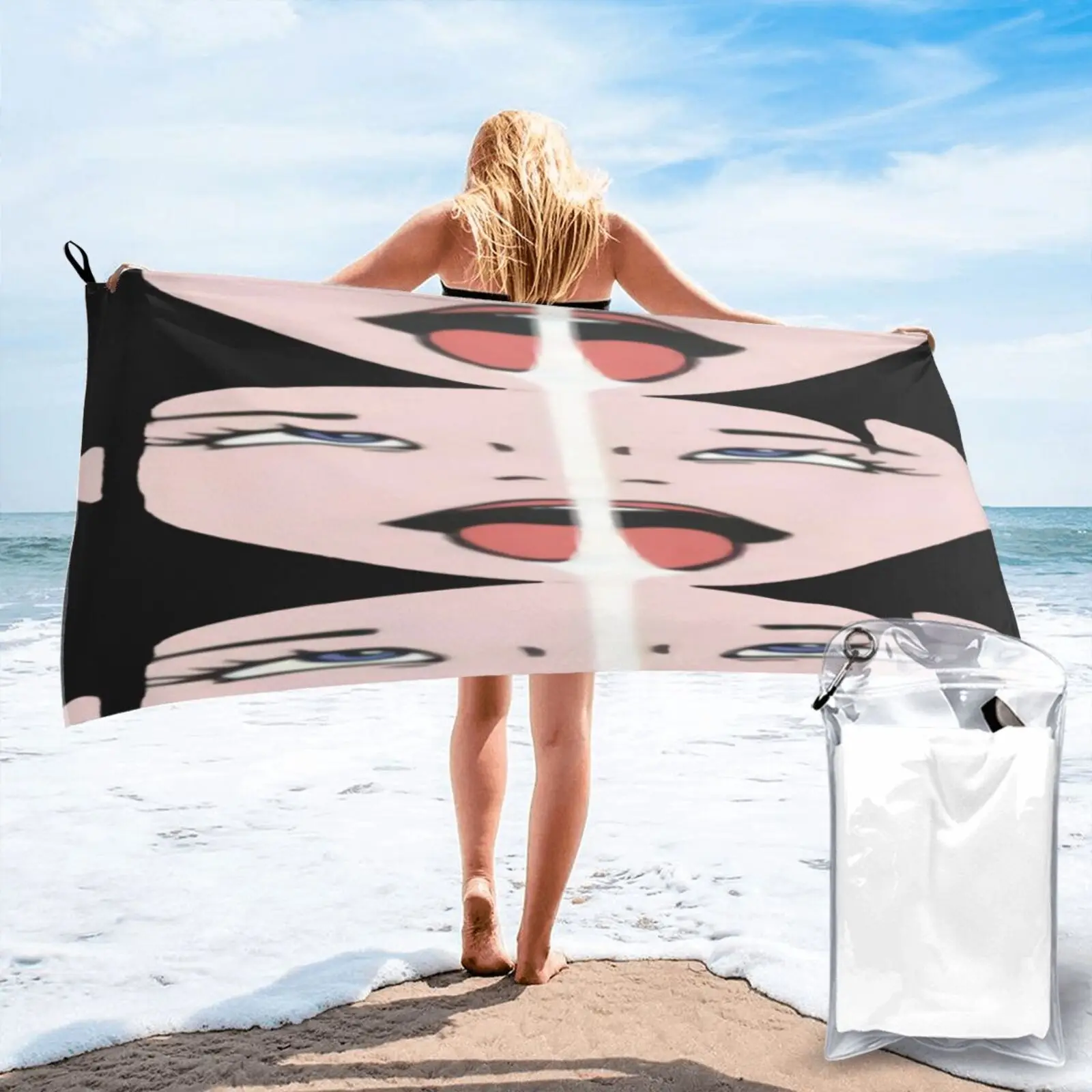 

Совместное использование-это забота, Ahegao Hentai полотенце с комиксами Пляжная накидка, женский халат для пляжа, ванной и душа, пляжное полотенц...