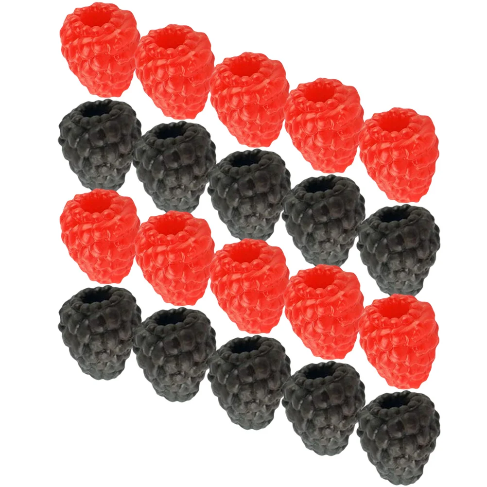 

20pcs Desktop Fake Fruit Model Simulation Raspberry Vivid Artificial Fruit Prop Shop Window Decor