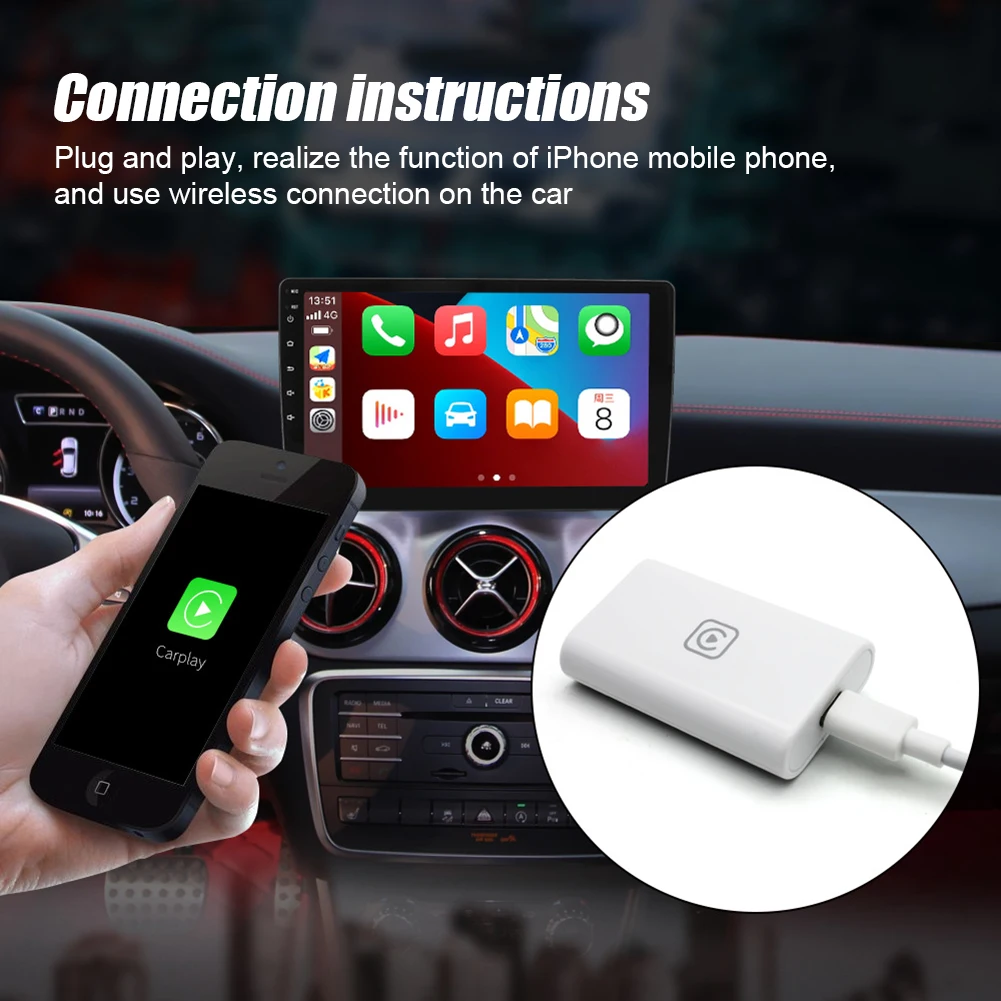 

Автомобильная приставка CarPlay Plug and Play, беспроводной адаптер, USB, зеркальный экран, навигация, автомобильная приставка Carplay для Android Auto CarPlay