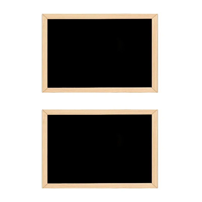 

2X Double-Sided Blackboard Wooden Crafts Wooden Frame Small Blackboard Writing Message Board Home Decoration DIY Listing