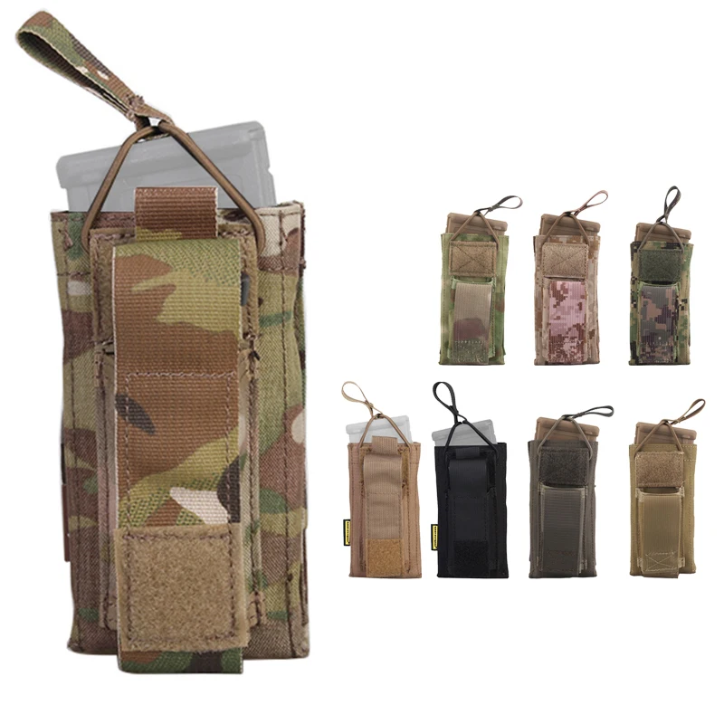 

Emersongear Tactical 5.56 Pistol Single Open Top Magazine Pouch M4 Rifle Duty Mag Bag Panel Gear MOLLE Airsoft Hunting Nylon