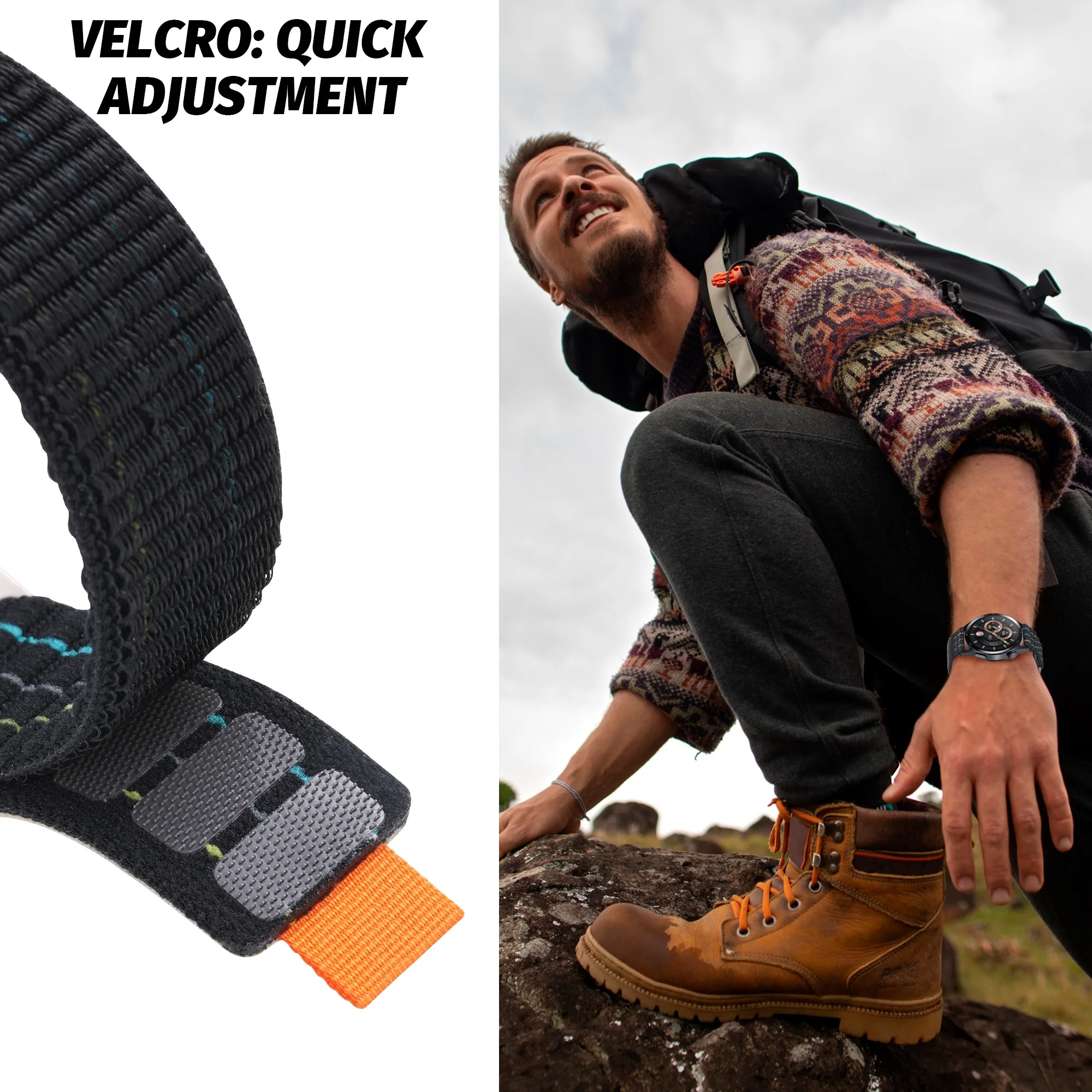 20mm 22mm Trail Loop Strap for Samsung Galaxy Watch 7 6 5 4 classic pro active 2 gear3 Bracelet Huawei gt5 3 band