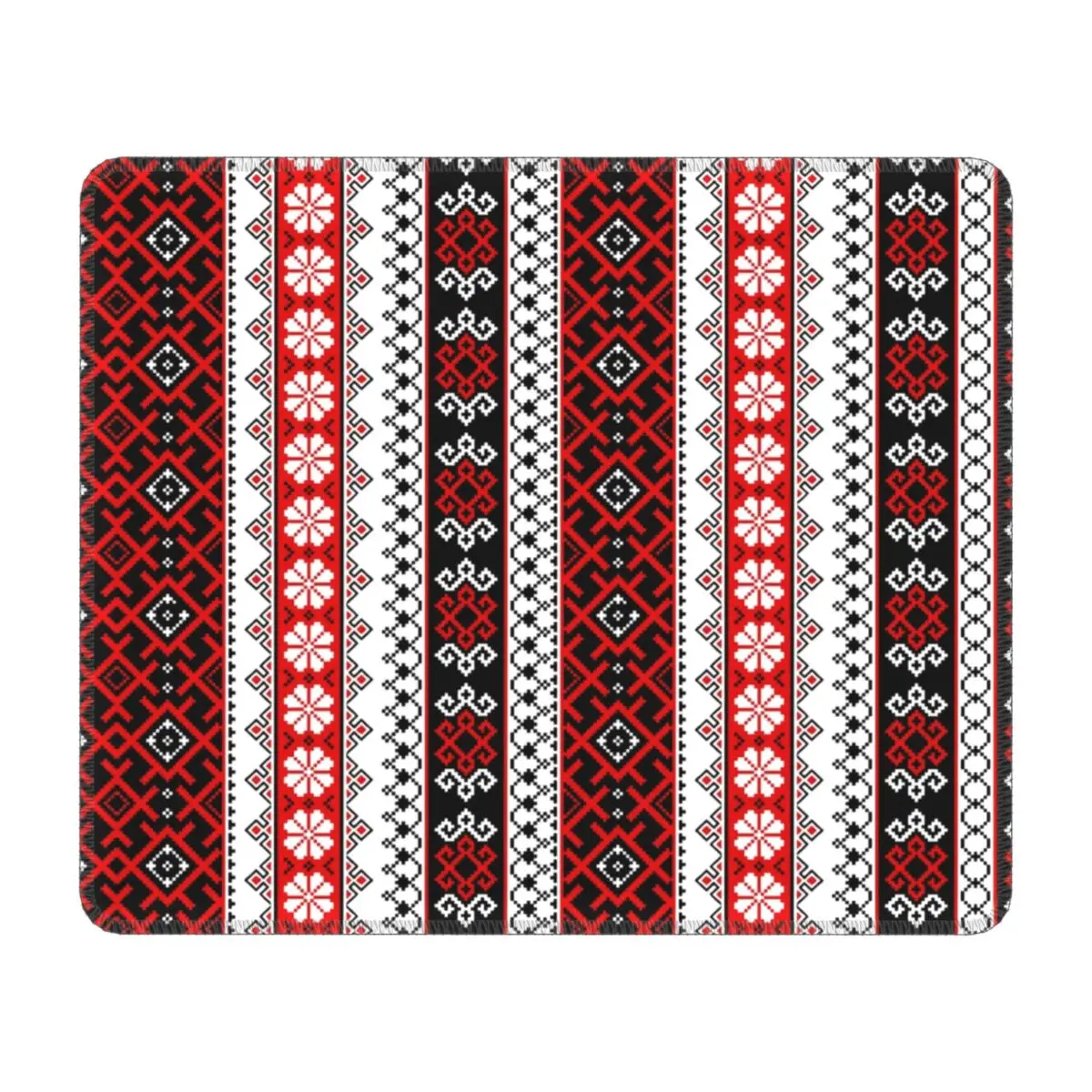 

Bold Ukraine Style Vyshyvanka Embroidery PC Game Mouse Pad Anti-Slip Rubber Base Mousepad Office Desktop Bohemian Geometric Mat