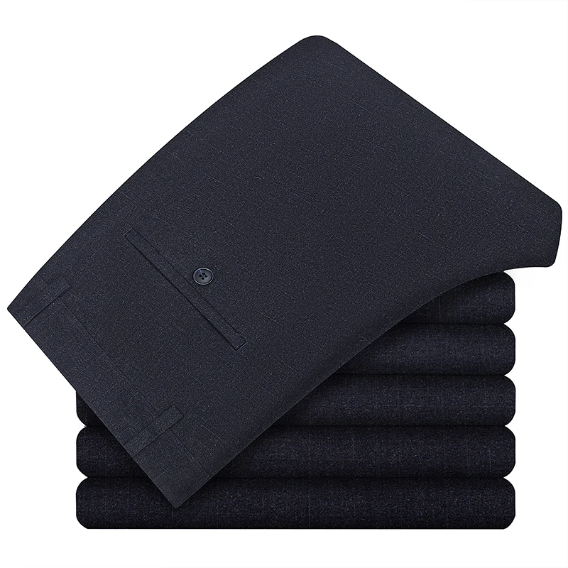 

High Quality Mens Suit Pants Men Dress Pants Straight Business Casual Suits Trouser Formal Office Work Classic Black Trouser