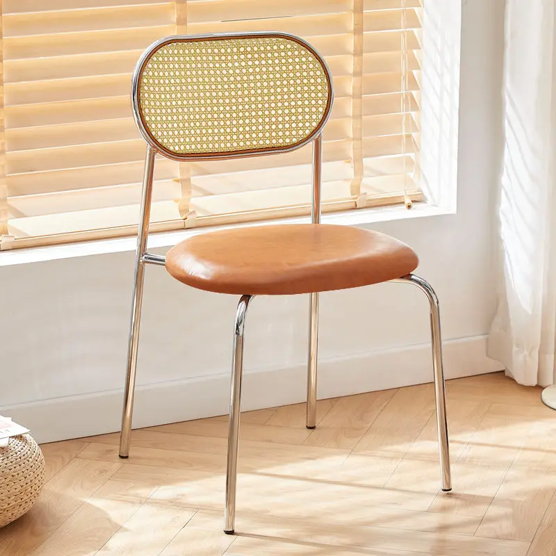 S Nordic Rattan Kitchen Metal Luxury Office Chair Designer Restaurant Sedie Home Furniture Wkdc