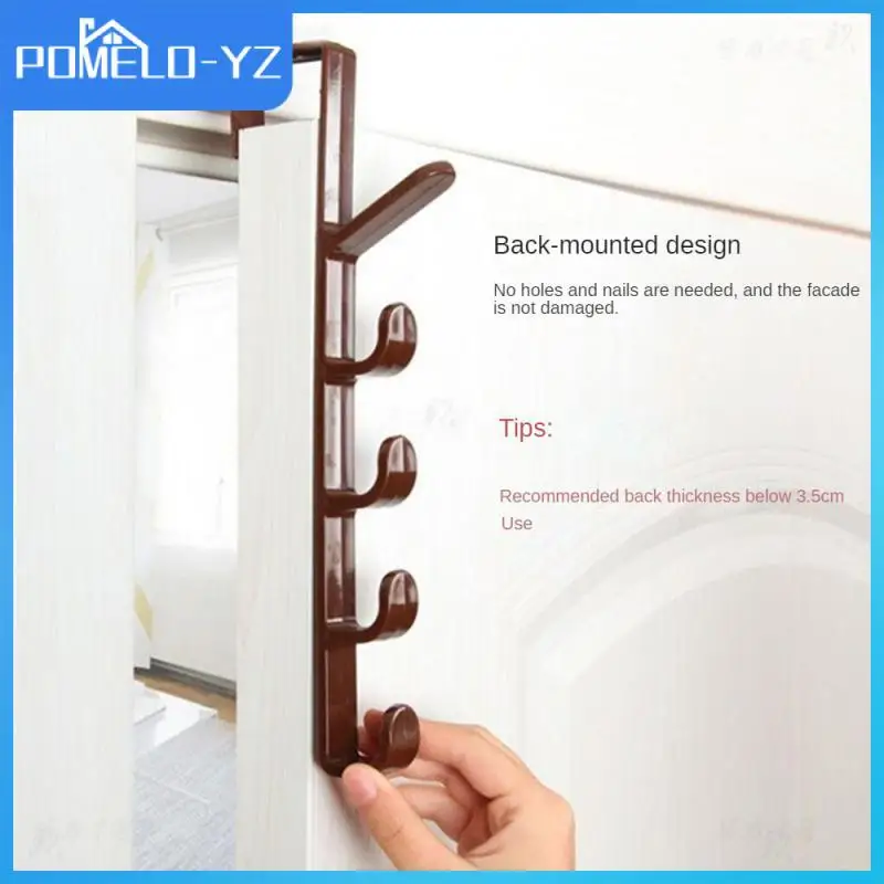 

Прочная вешалка для одежды, Гибкая Удобная дверная вешалка для спальни, крючок, три цвета, Пластиковые домашние крючки для хранения, прочный Abs