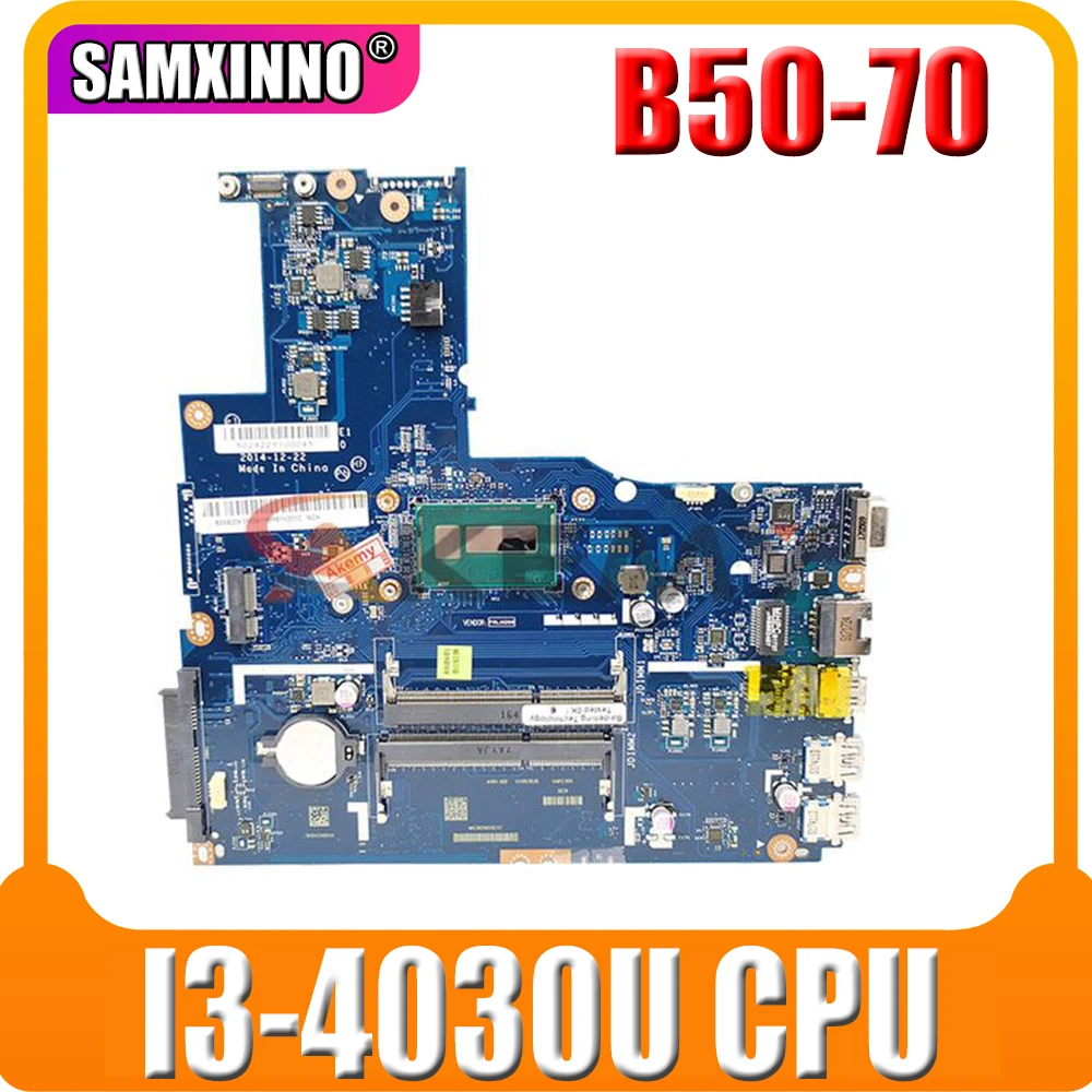 

Оригинальная материнская плата FRU 5B20G46044 для Lenovo Ideapad B50-70 ноутбука ZIWB2/ZIWB3/ZIWE1 LA-B092P SR1EN I3-4030U DDR3 100% протестирована