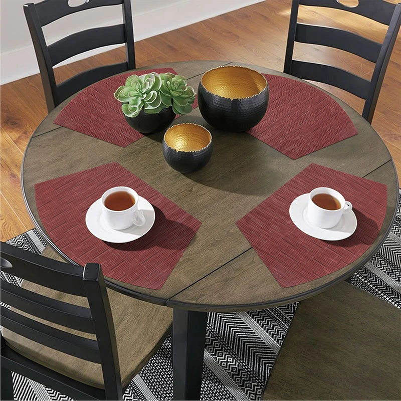 1 комплект веерообразный водонепроницаемый коврик для столовых приборов из ПВХ