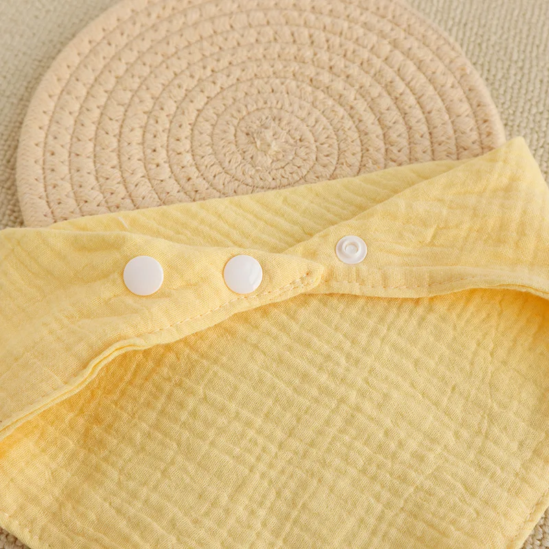 Baby Bibs for Feeding Muslin Cotton Stuff Newborn Button Soft Triangle Saliva Towel Burp Cloth Drool |