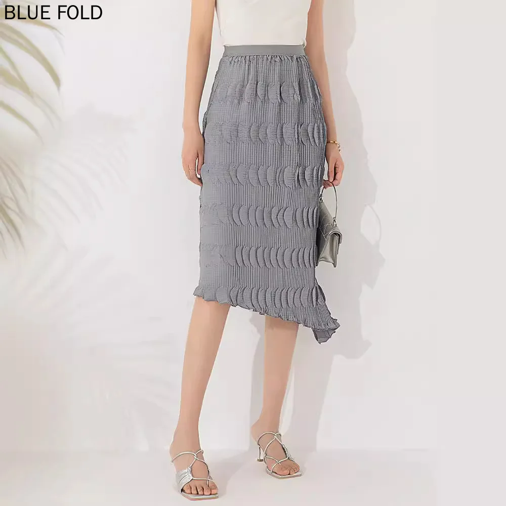 Летняя плиссированная юбка с круглым лепестком женская и универсальная