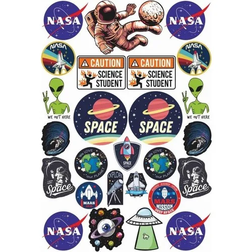 Набор наклеек для ноутбука с космическим рисунком 21 см x 32 звезды астронавта