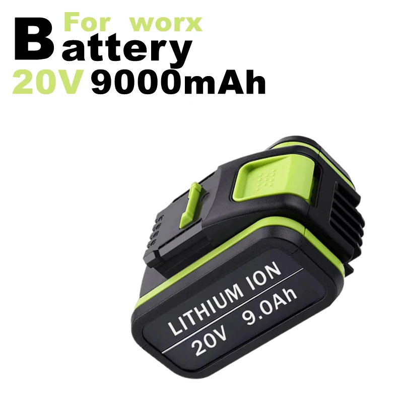 2022 NEW 20V 9000mAh Lithium Rechargeable Replacement Battery for Worx Power Tools WA3551 WA3553 WX390 WX176 WX178 WX386 WX678
